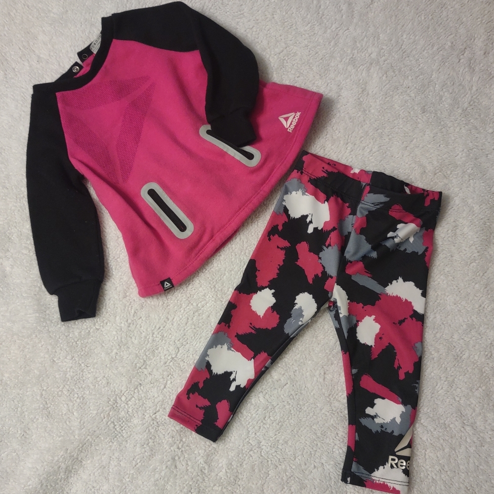 Reebok 12 months Track Suit Active Wear 2 Piece Set with Pockets